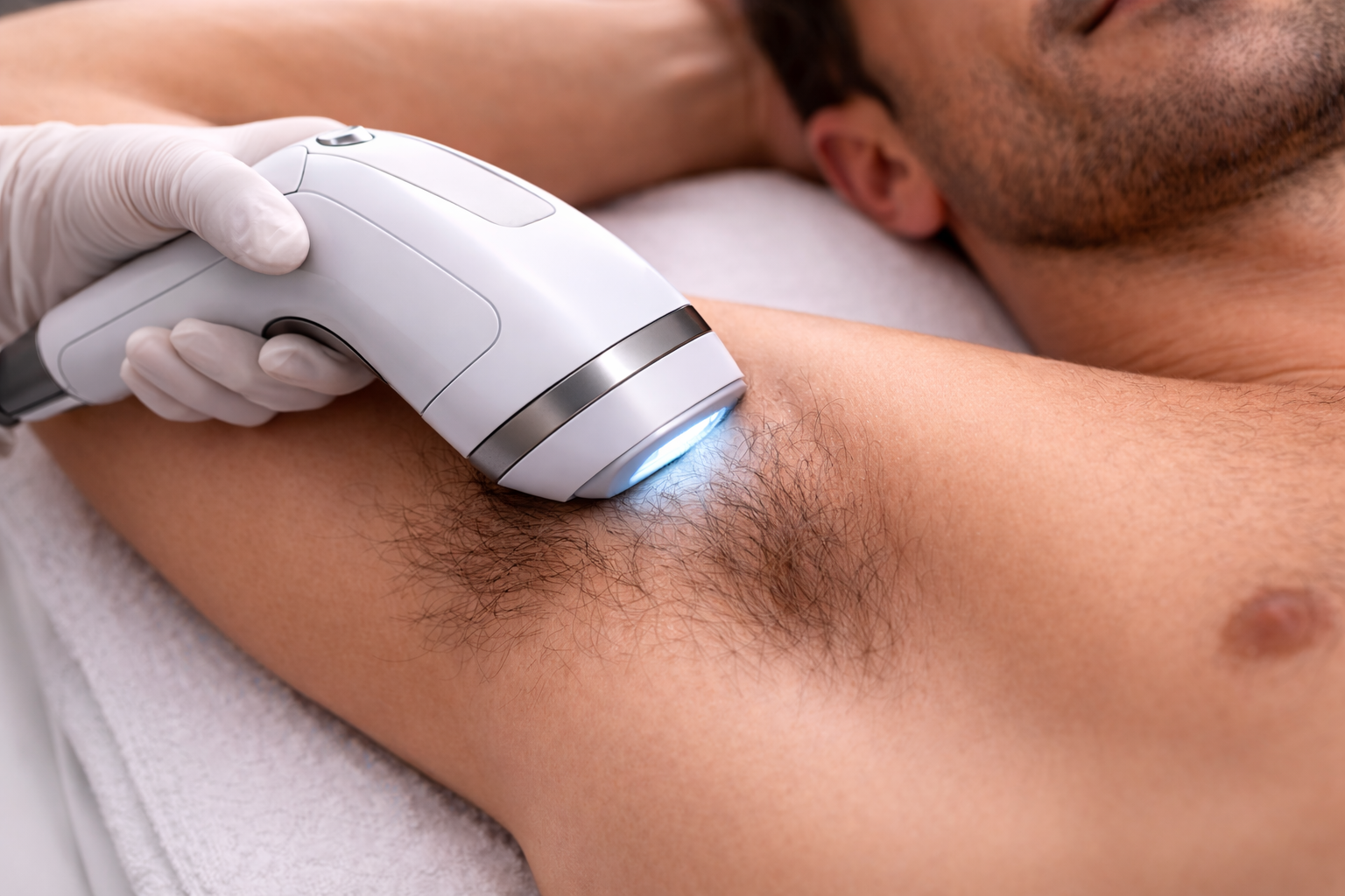 depilação masculina a led
